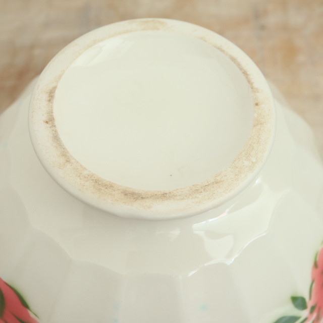アンティーク カフェオレボウル 花 ピンク フランス ムーラン