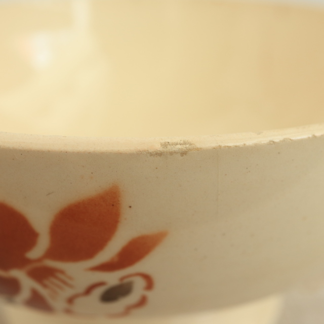 アンティーク カフェオレボウル 水仙 フランス バドンヴィレー製 Badonviller