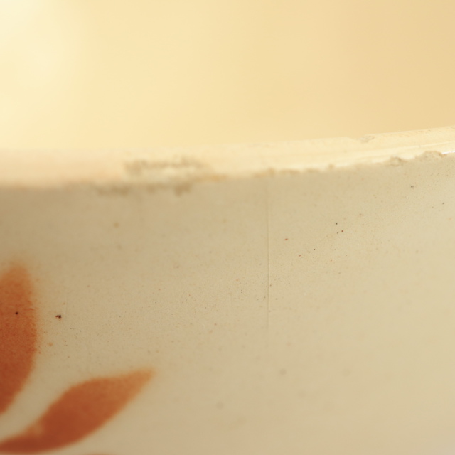 アンティーク カフェオレボウル 水仙 フランス バドンヴィレー製 Badonviller