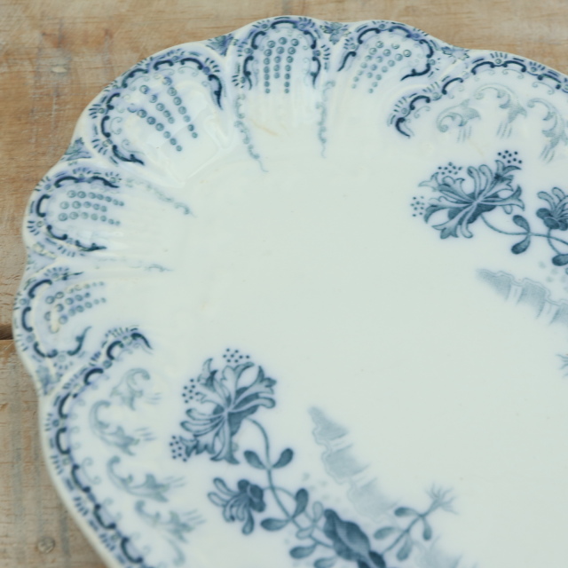 アンティーク ラヴィエ オーバル皿 レジャンス REGENCE フランス サンタマン製 SAINT AMAND HAMAGE NORD