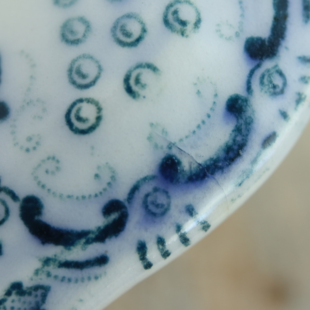 アンティーク ラヴィエ オーバル皿 レジャンス REGENCE フランス サンタマン製 SAINT AMAND HAMAGE NORD