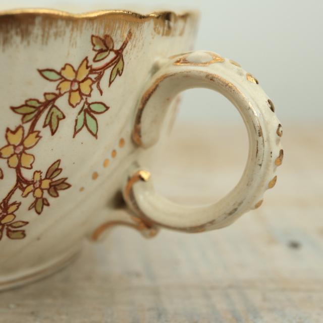 フランスアンティーク　サルグミンヌ ルイ15世 ティーカップ & ソーサー サルグミンヌ SARREGUEMINES LOUIS XV ティー カップ&ソーサー LOUI