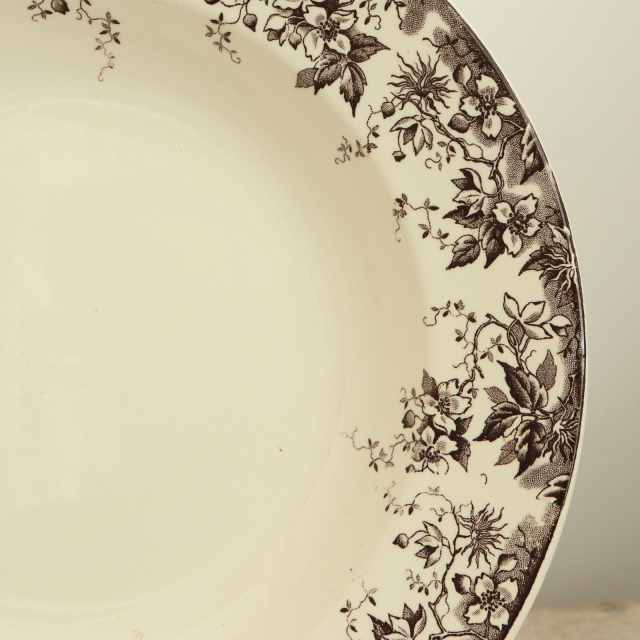 アンティーク プレート アルファン 深皿 フランス サルグミンヌ製 ALPHAND U&C SARREGUEMINES