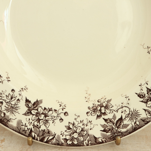 アンティーク プレート アルファン 深皿 フランス サルグミンヌ製 ALPHAND U&C SARREGUEMINES