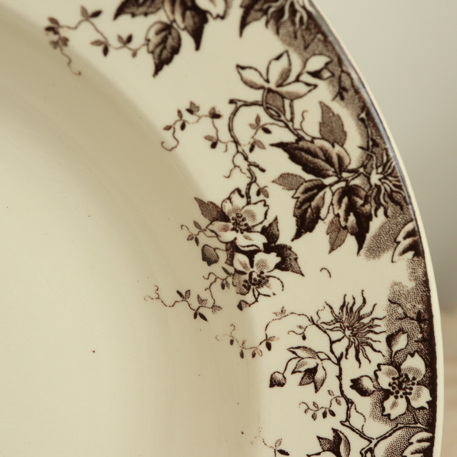 アンティーク プレート アルファン 深皿 フランス サルグミンヌ製 ALPHAND U&C SARREGUEMINES