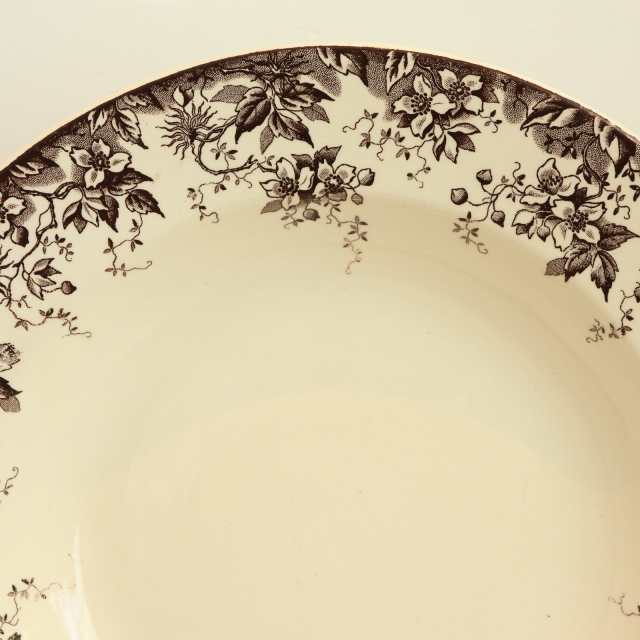 アンティーク プレート アルファン 深皿 フランス サルグミンヌ製 ALPHAND U&C SARREGUEMINES