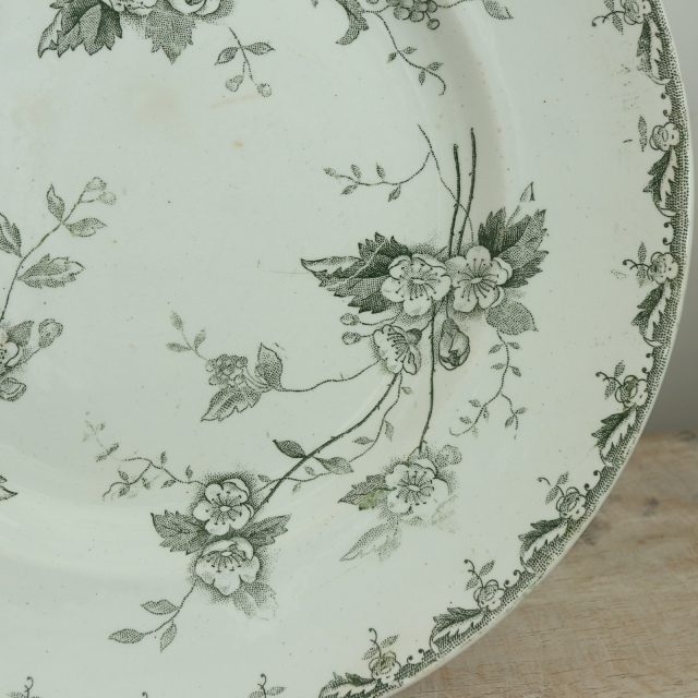 アンティーク プレート ロゼット 皿 ROSETTE フランス サンタマン製 SAINT AMAND