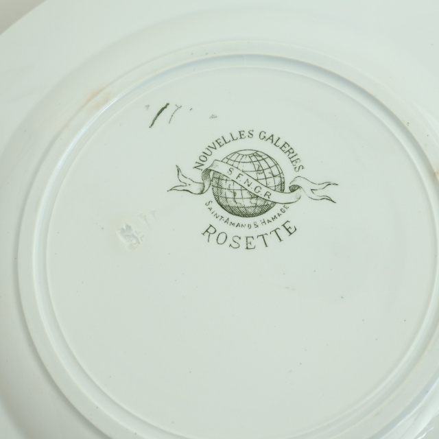 フランスアンティーク　ROSETTE Amazon | フランス アンティークプレート サンタマン rosette