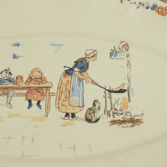 ENFANTS RICHARD ヴィンテージ ラヴィエ オーバル皿 フランス サルグミンヌ製 SARREGUEMINES
