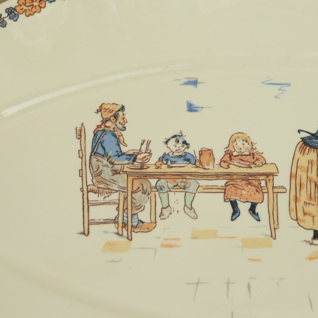 ENFANTS RICHARD ヴィンテージ ラヴィエ オーバル皿 フランス サルグミンヌ製 SARREGUEMINES