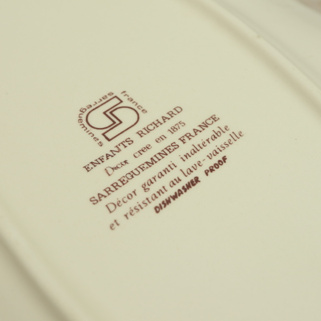 ENFANTS RICHARD ヴィンテージ ラヴィエ オーバル皿 フランス サルグミンヌ製 SARREGUEMINES