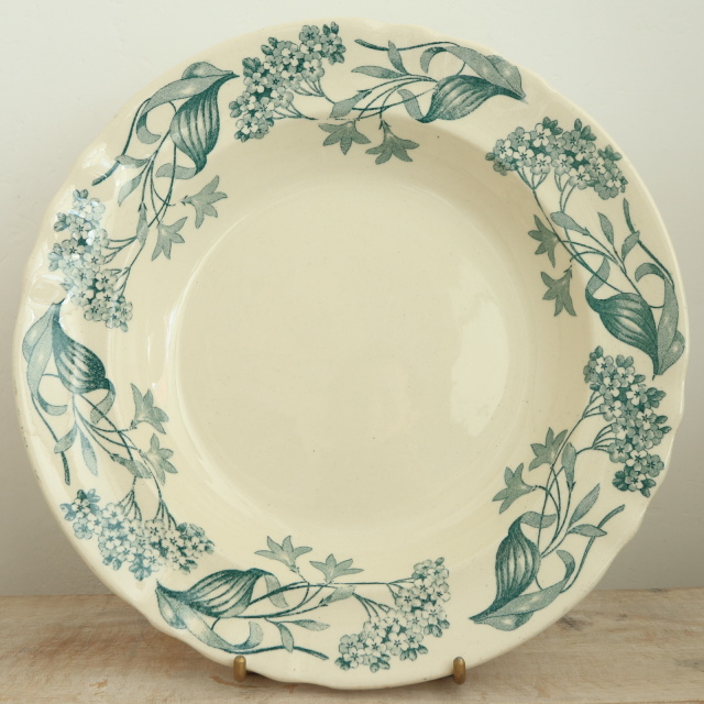 アンティーク プレート リラ 深皿 フランス ロンシャン製 LILAS Longcamp