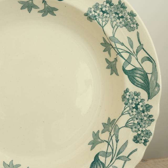 アンティーク プレート リラ 深皿 フランス ロンシャン製 LILAS Longcamp