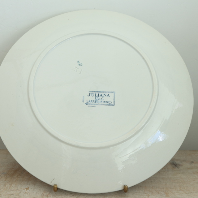 アンティーク プレート 皿 JULIANA フランス サルグミンヌ製 U&C SARREGUEMINES