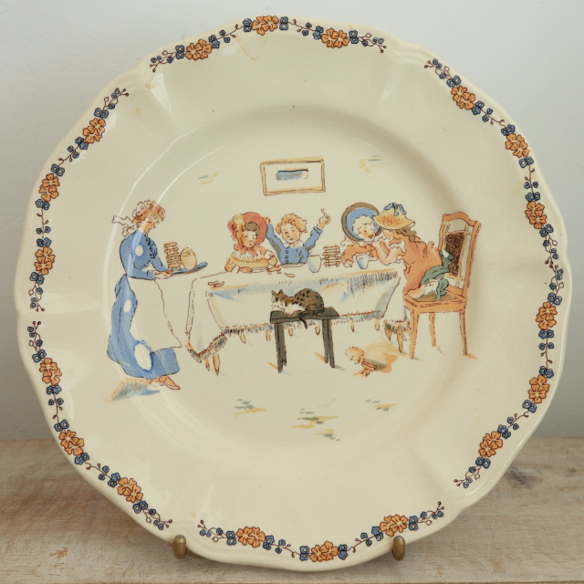 ENFANTS RICHARD デザートプレート 皿 フランス サルグミンヌ製 SARREGUEMINES