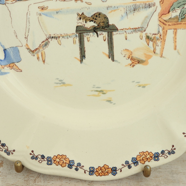 ENFANTS RICHARD デザートプレート 皿 フランス サルグミンヌ製 SARREGUEMINES