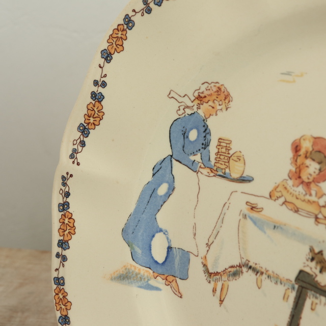 ENFANTS RICHARD デザートプレート 皿 フランス サルグミンヌ製 SARREGUEMINES