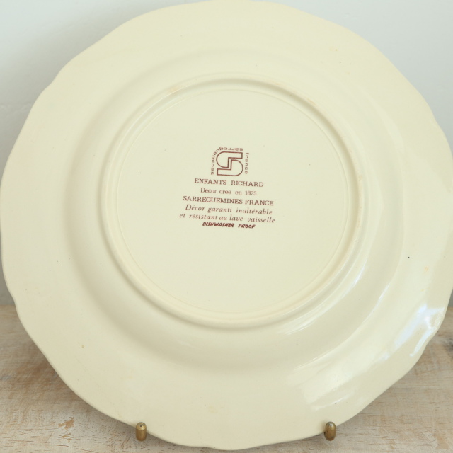 ENFANTS RICHARD デザートプレート 皿 フランス サルグミンヌ製 SARREGUEMINES