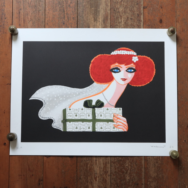 ヴェルナール・ヴィルモ クリストフル リトグラフ ビンテージポスター Bernard Villemot CHRISTOFLE