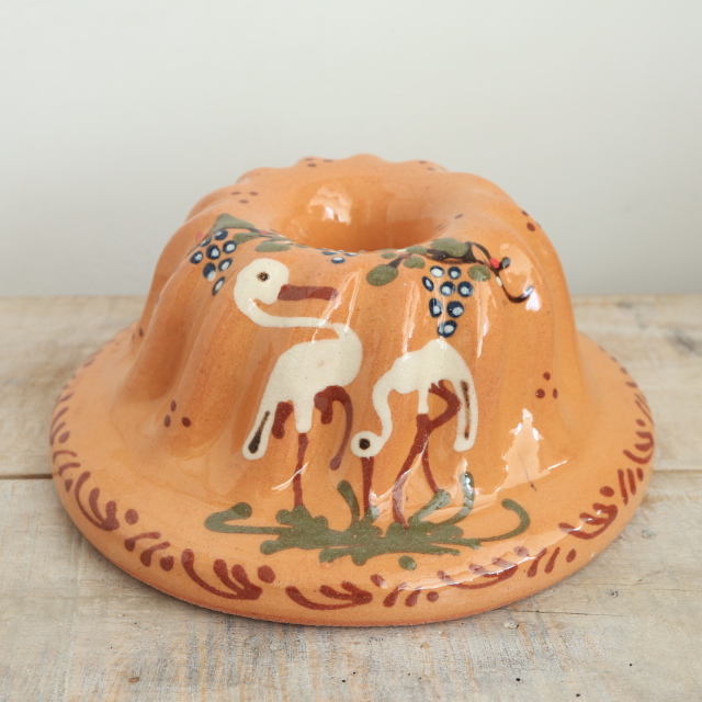 アルザス陶器 クグロフ 美品 アルザス陶器 スフレンハイム焼き クグロフ型