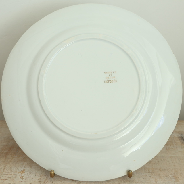 アンティーク プレート デザート皿 CRANIT フランス ショワジールロワ製 CHOISY LE ROI