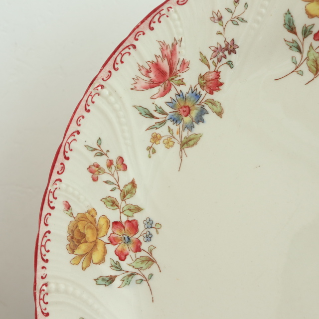 アンティークプレート デコール19 ディナー皿 DECOR19 フランス サルグミンヌ製 FAIENCERIES SARREGUEMINES