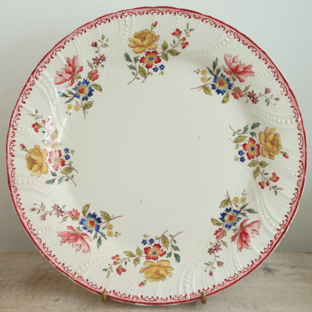 アンティークプレート デコール19 ディナー皿 DECOR19 フランス サルグミンヌ製 FAIENCERIES SARREGUEMINES