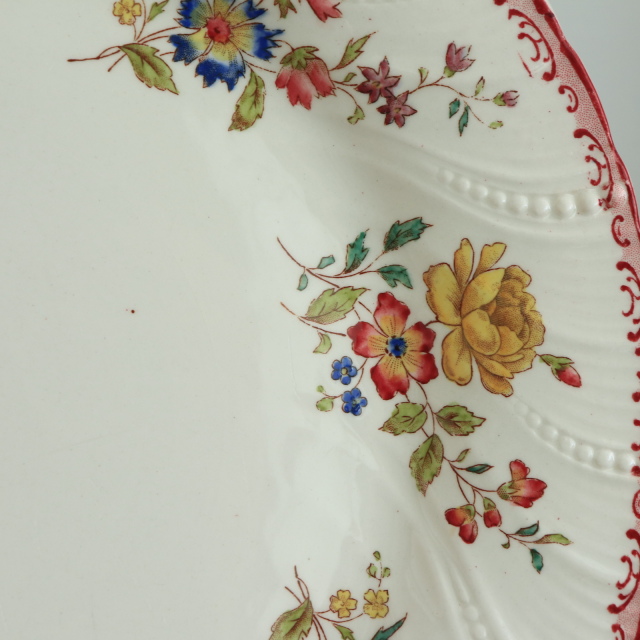 アンティークプレート デコール19 ディナー皿 DECOR19 フランス サルグミンヌ製 FAIENCERIES SARREGUEMINES