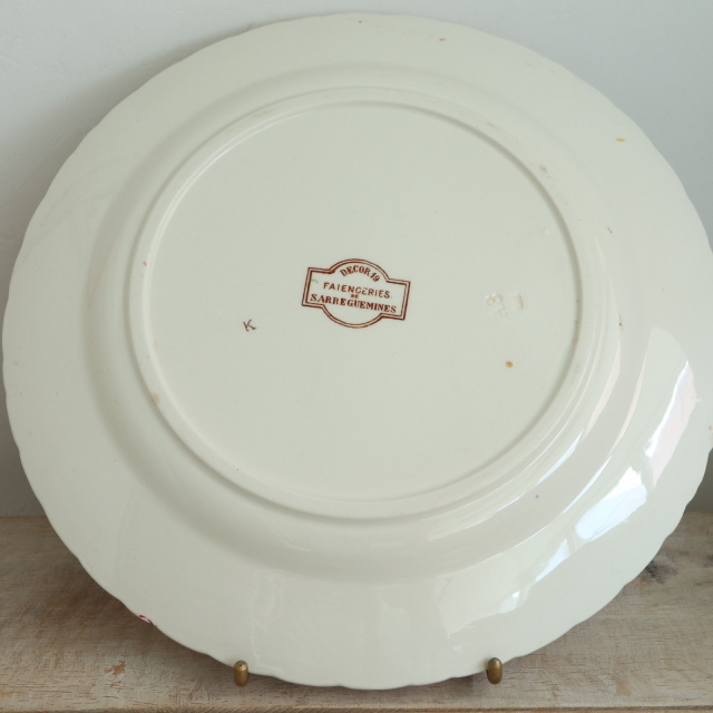 アンティークプレート デコール19 ディナー皿 DECOR19 フランス