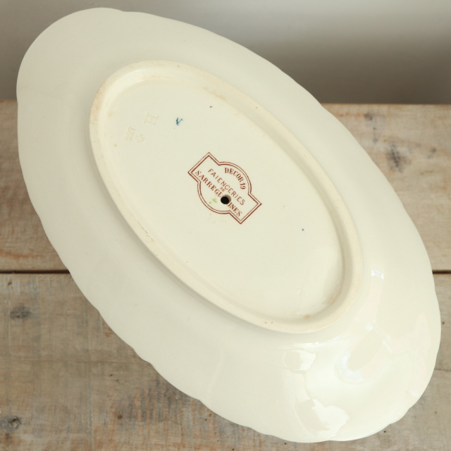 アンティーク ソーシエール デコール19 DECOR19 フランス サルグミンヌ製 FAIENCERIES SARREGUEMINES