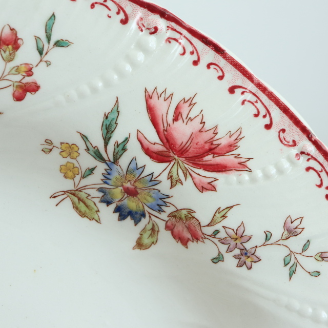 アンティークプレート デコール19 深皿 DECOR19 フランス サルグミンヌ