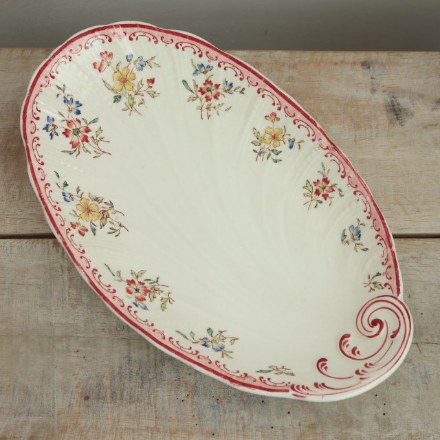 アンティーク ラヴィエ デコール19 シェル皿 DECOR19 フランス サルグミンヌ製 FAIENCERIES SARREGUEMINES