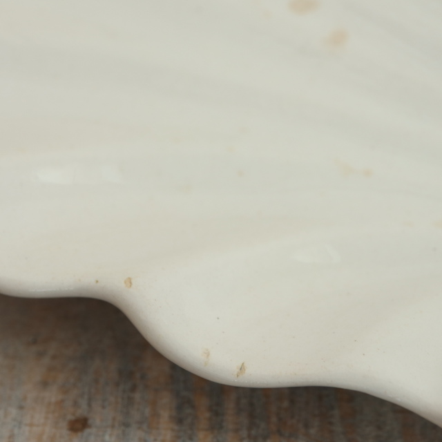 アンティーク ラヴィエ シェル皿 フランス サルグミンヌ製 OPAQUE DE