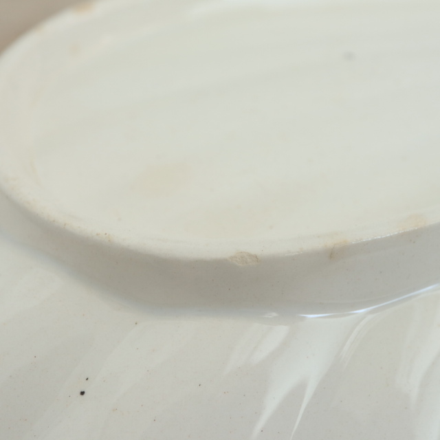 アンティーク ラヴィエ シェル皿 フランス サルグミンヌ製 OPAQUE DE