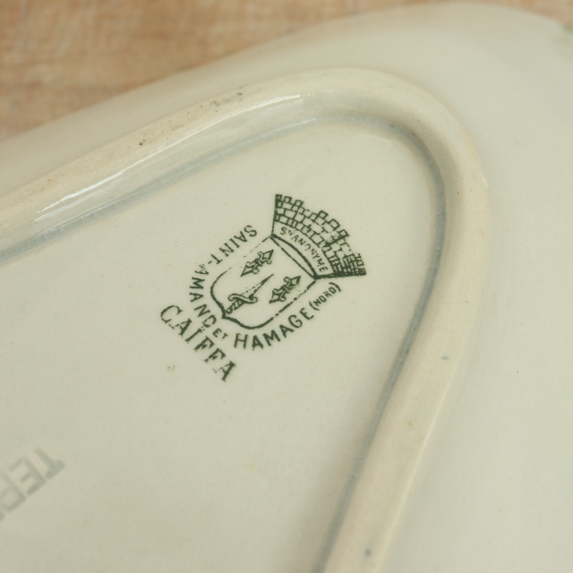 アンティーク ラヴィエ オーバル皿 CAIFFA フランス サンタマン製