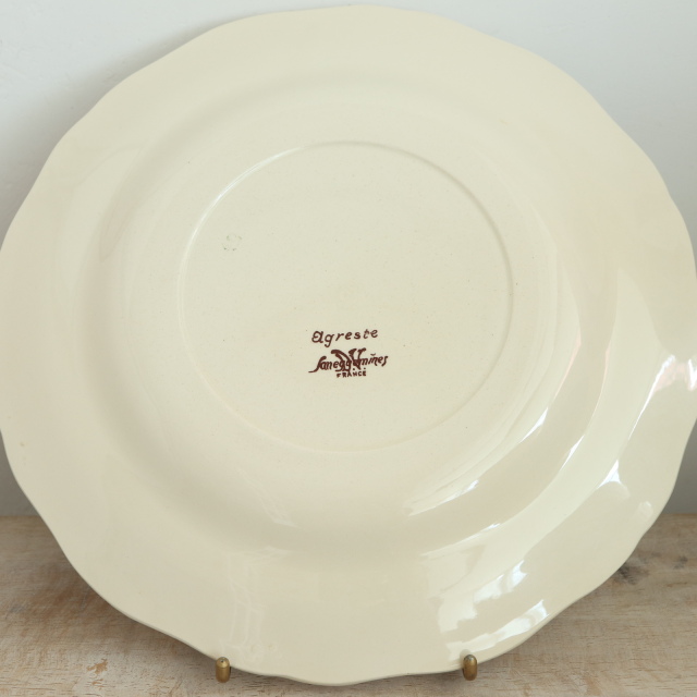 レア✨ サルグミンヌ　アグレスト　フランスアンティーク　長方形 フランスアンティーク サルグミンヌ アグレスト 花リム 大皿