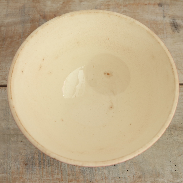 アンティーク カフェオレボウル ツバメ  ワインレッド フランス バドンヴィレー製 Badonviller