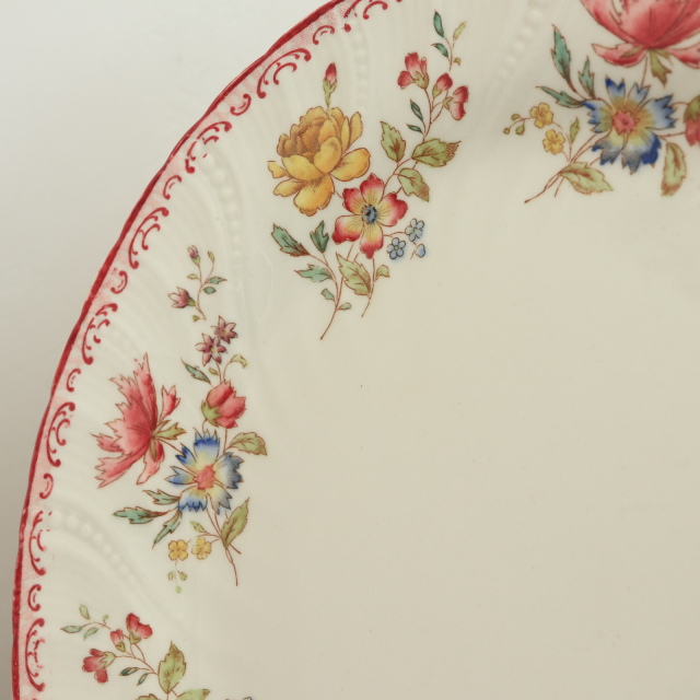 アンティークプレート デコール19 平皿 DECOR19 フランス サルグミンヌ製 FAIENCERIES SARREGUEMINES