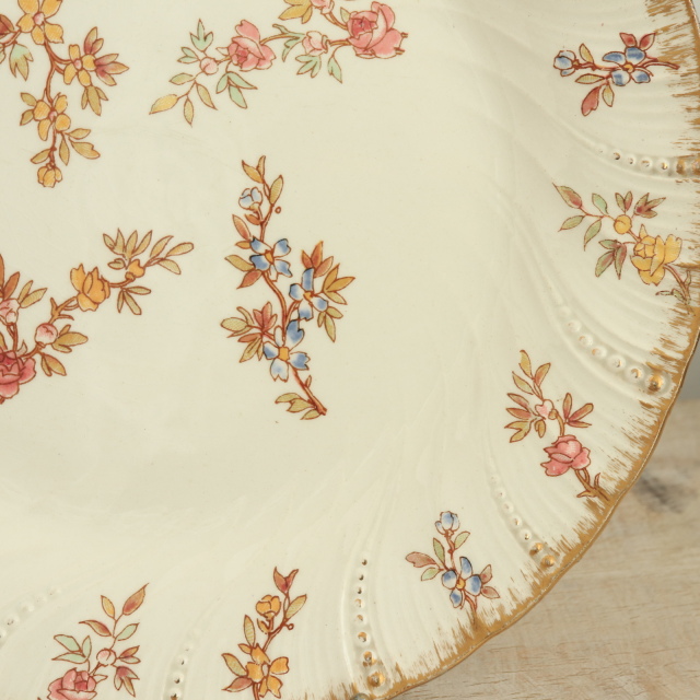 アンティークプレート ルイ15世 デザート皿 LOUIS XV フランス サルグミンヌ製 U&C SARREGUEMINES