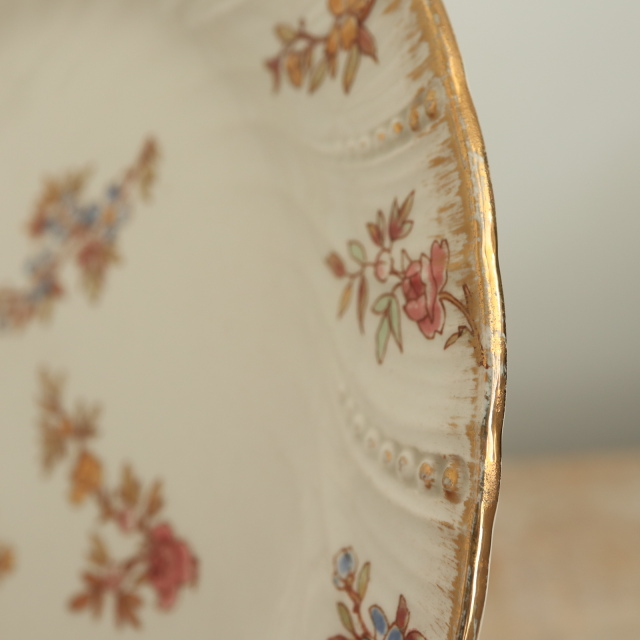 アンティークプレート ルイ15世 デザート皿 LOUIS XV フランス サルグミンヌ製 U&C SARREGUEMINES