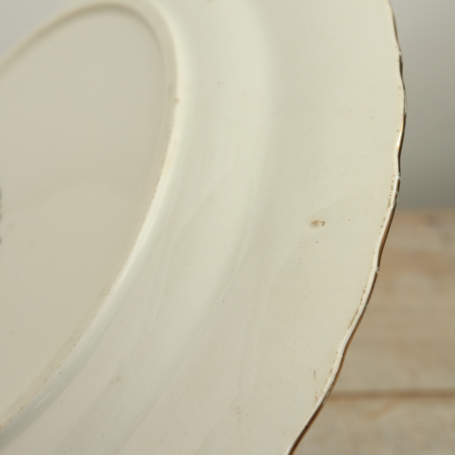 アンティークプレート ルイ15世 デザート皿 LOUIS XV フランス サルグミンヌ製 U&C SARREGUEMINES