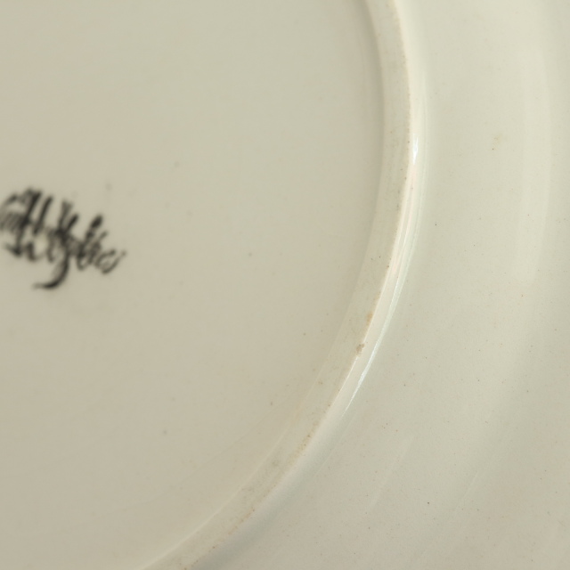 アンティークプレート ルイ15世 デザート皿 LOUIS XV フランス サルグミンヌ製 U&C SARREGUEMINES