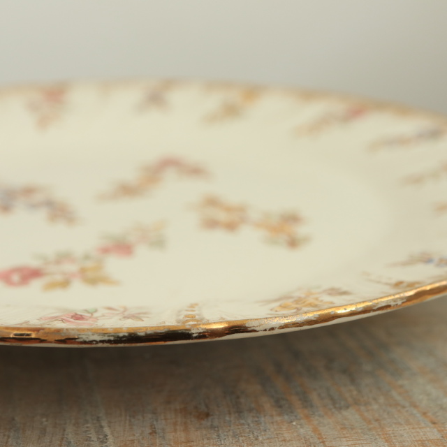 アンティークプレート ルイ15世 デザート皿 LOUIS XV フランス サルグミンヌ製 U&C SARREGUEMINES