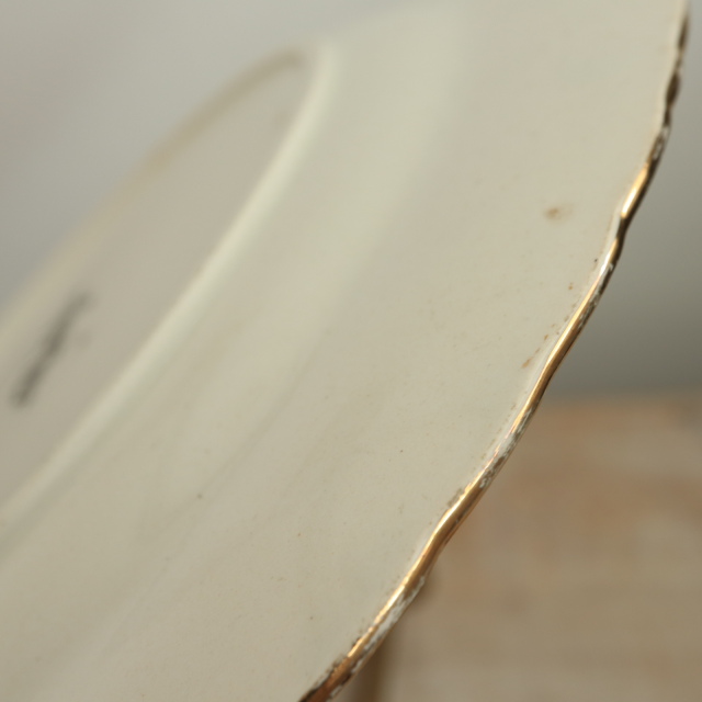 アンティークプレート ルイ15世 デザート皿 LOUIS XV フランス サルグミンヌ製 U&C SARREGUEMINES