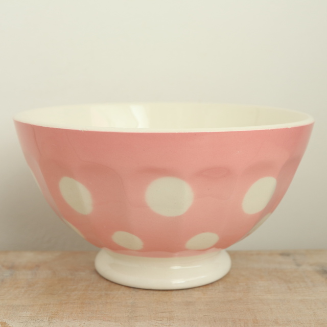 フランス アンティーク カフェオレボウル ピンクのお花柄 3個セット フランス アンティークカフェオレボウル ディゴワン