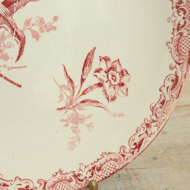 アンティークプレート フォンタンジュ ケーキ皿 フランス