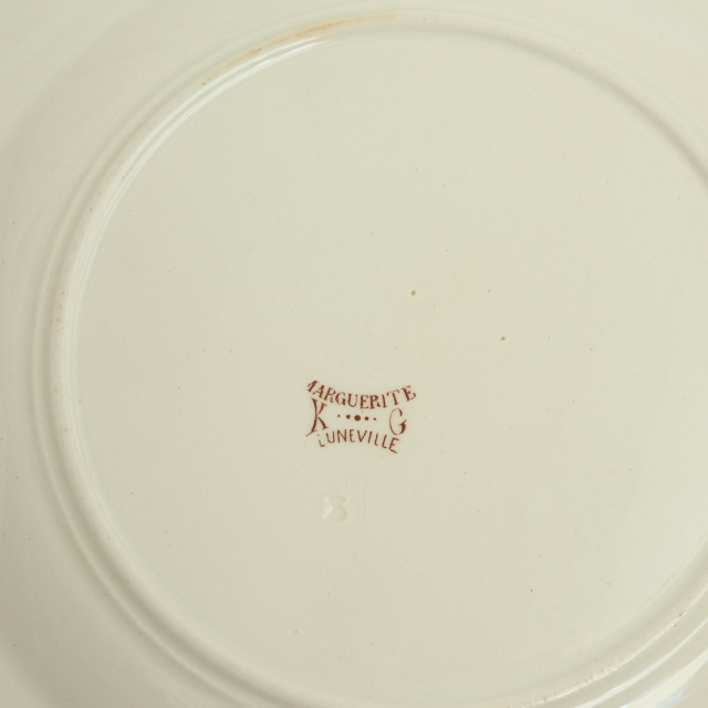アンティーク プレート マーガレット 皿 MARGUERITE フランス リュネヴィル製 KG Luneville