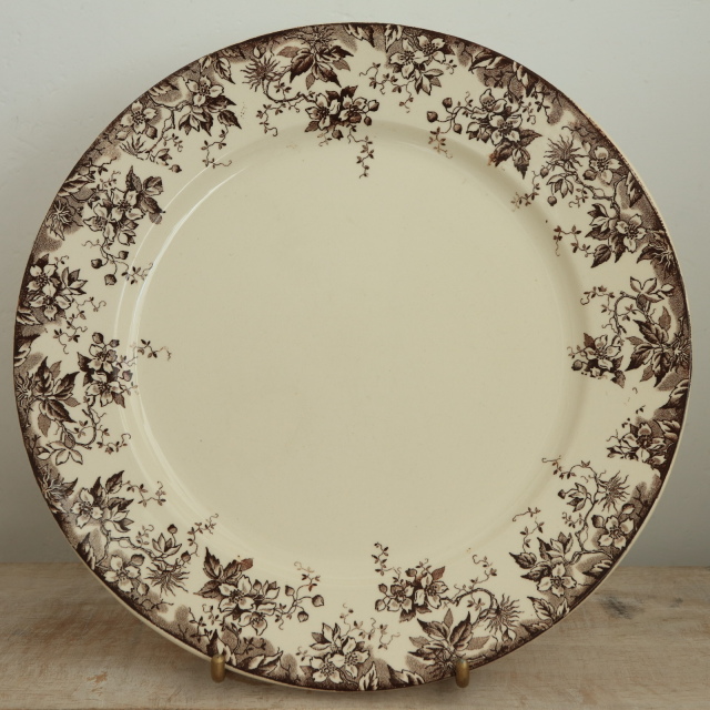 アンティーク プレート アルファン 皿 フランス サルグミンヌ製 ALPHAND U&C SARREGUEMINES