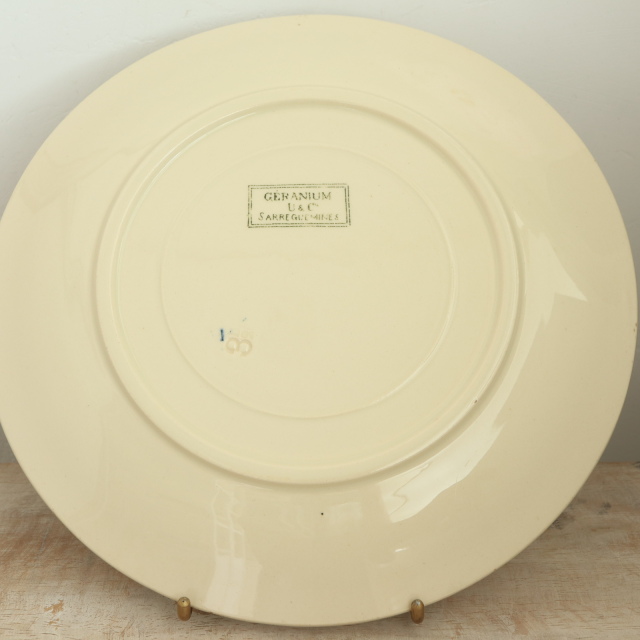 アンティークプレート ゼラニウム 皿 GERANIUM フランス