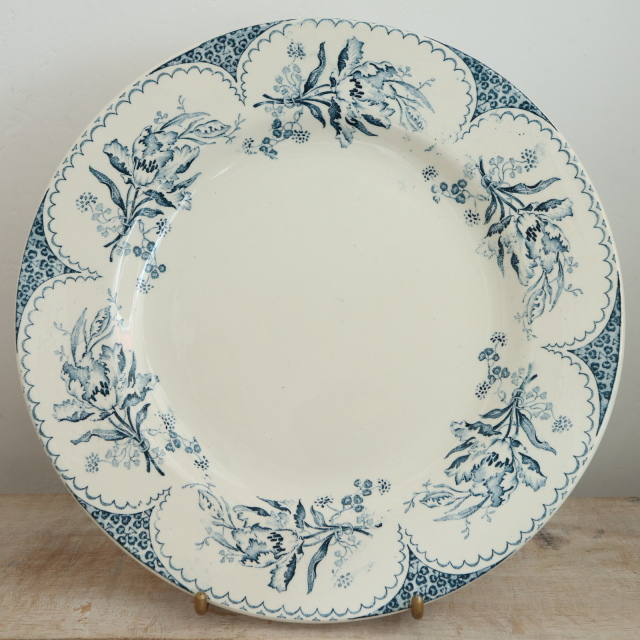 アンティーク プレート 皿 LILLE フランス リュネヴィル製 KG Luneville